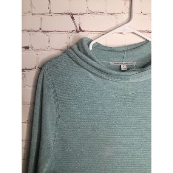 Blue Ribbed Knit tunic sweater - Picture 4 of 12